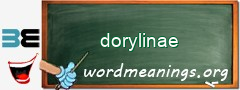 WordMeaning blackboard for dorylinae